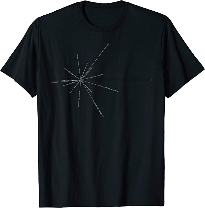 Vintage Space Travel Probe Pulsar Map Pioneer Voyager Earth T-Shirt