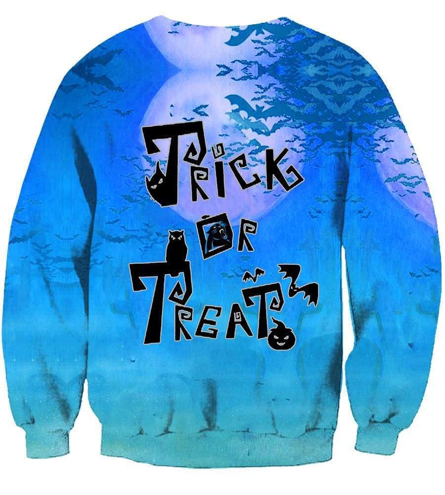 Trick or Treat Carolina Panthers Hoodies – Pullover Blue Hoodie