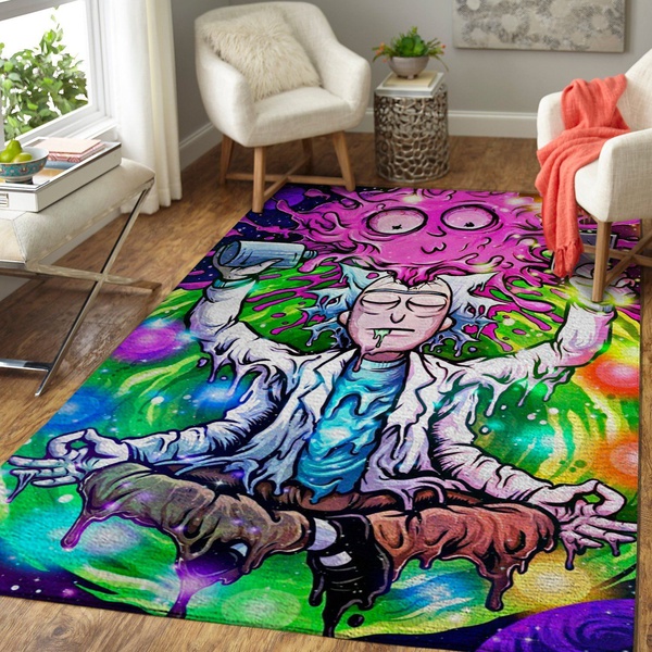 Chaos Colorful Rick  Morty Area Rug  &hellip;