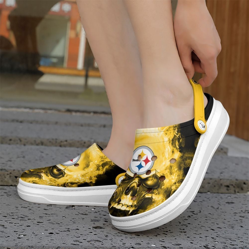 Pittsburgh Steelers Crocs Crocband Clog Comfortable Water Shoes 131