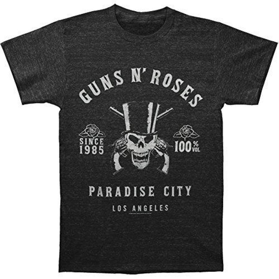 men print shirt Cotton T Shirt Guns N Roses Men’s Skeleton L.A. Label Vintage T-shirt