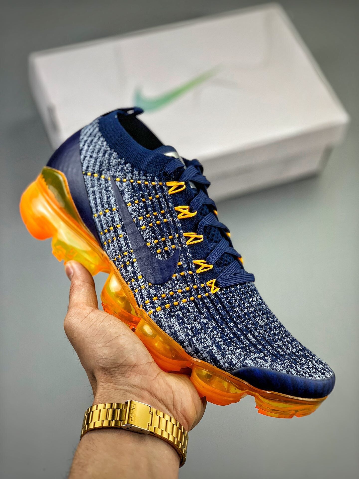 Nike Air VaporMax 3.0 NavyWolf Grey-Laser Orange AJ6900-400 5338506