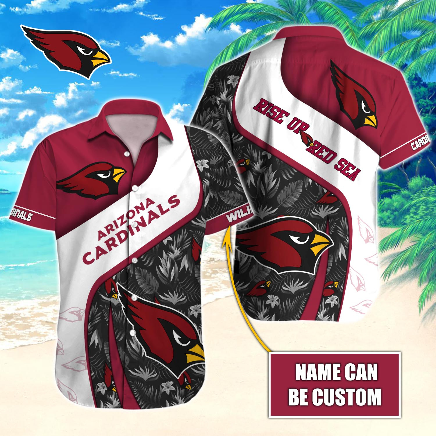 Arizona Cardinals Nfl-Hawaiian Shirt Custom T-40669