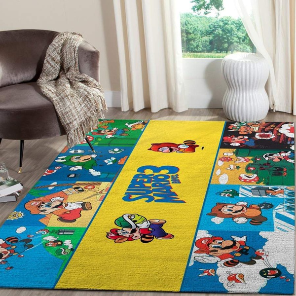 Super Mario Area Rug Nintendo Video Game GFD 1912065