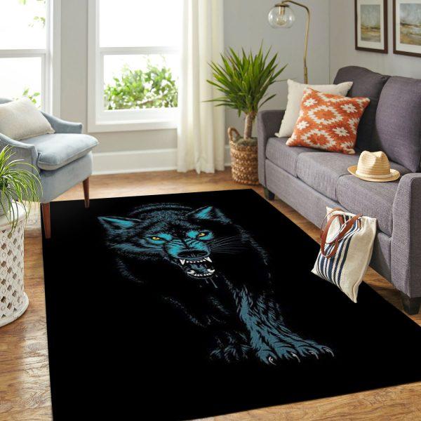 Wolf Sacred Native American Home Decor Rectangle Area Rug 10