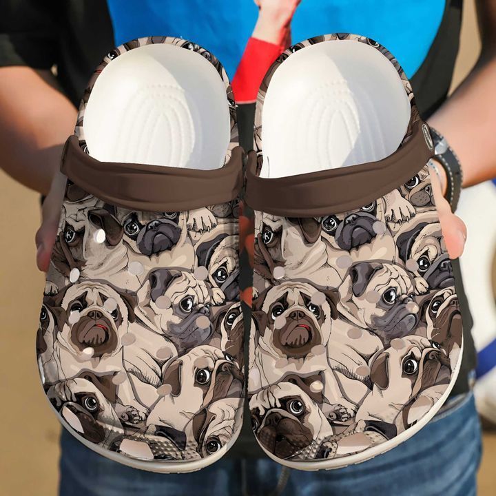 Pug Face Sku 1905 Crocs Clog Shoes