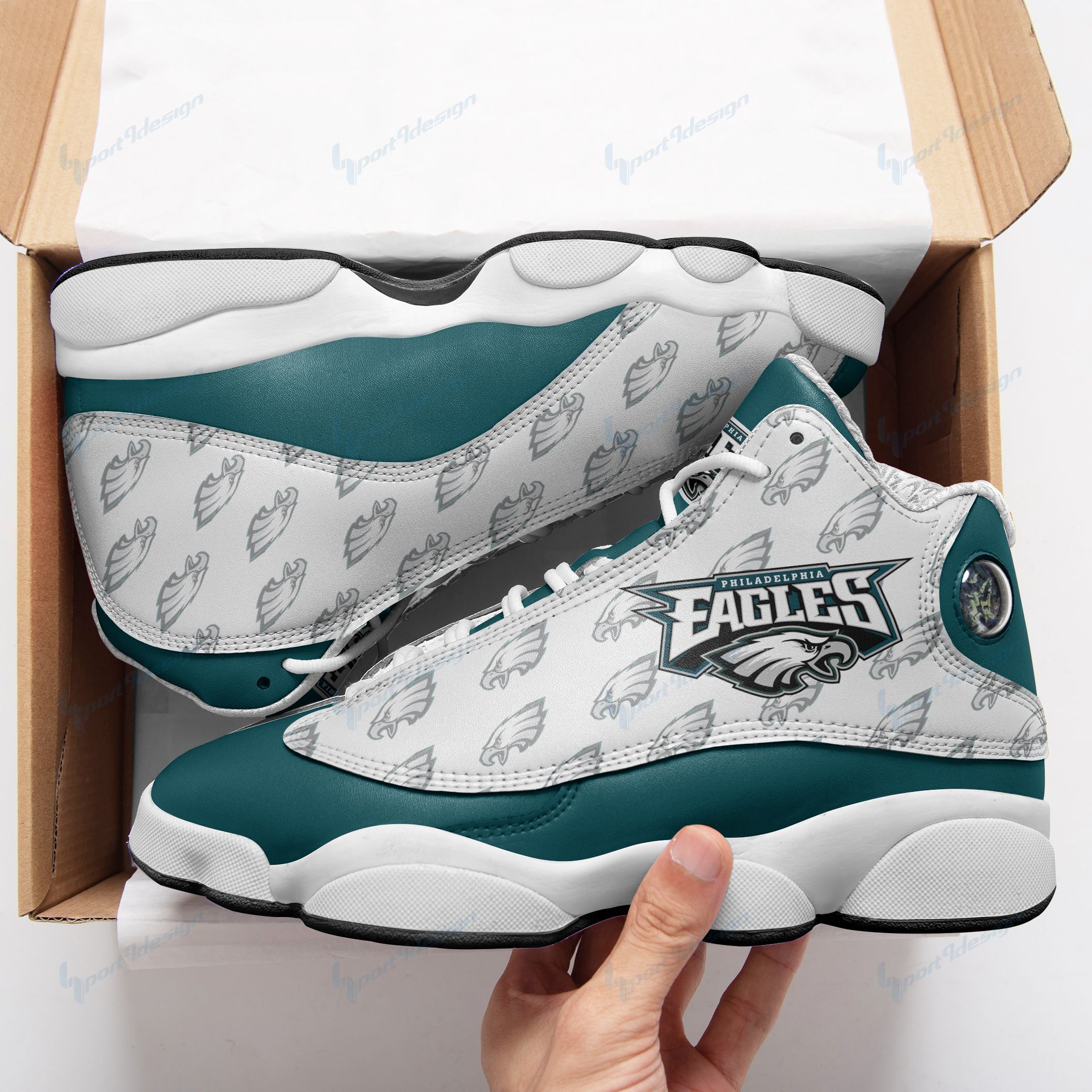 Philadelphia Eagles Air JD13 Sneakers 353