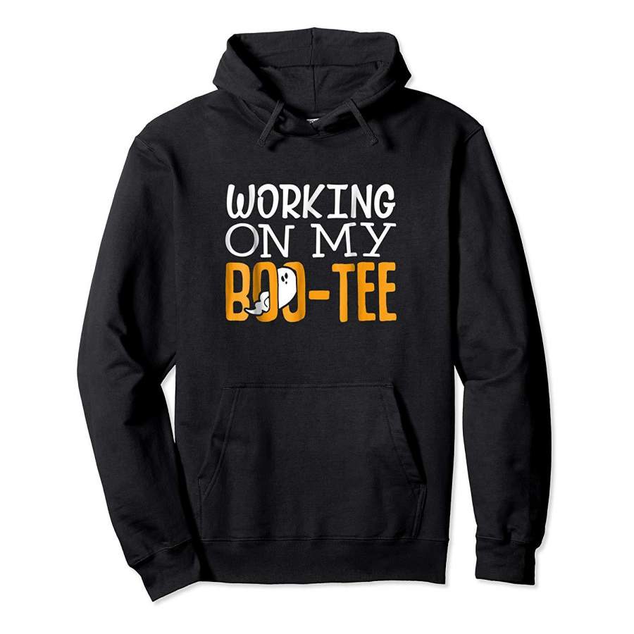 Working On My Boo Tee Fitness Gym Halloween Funny Hoodie