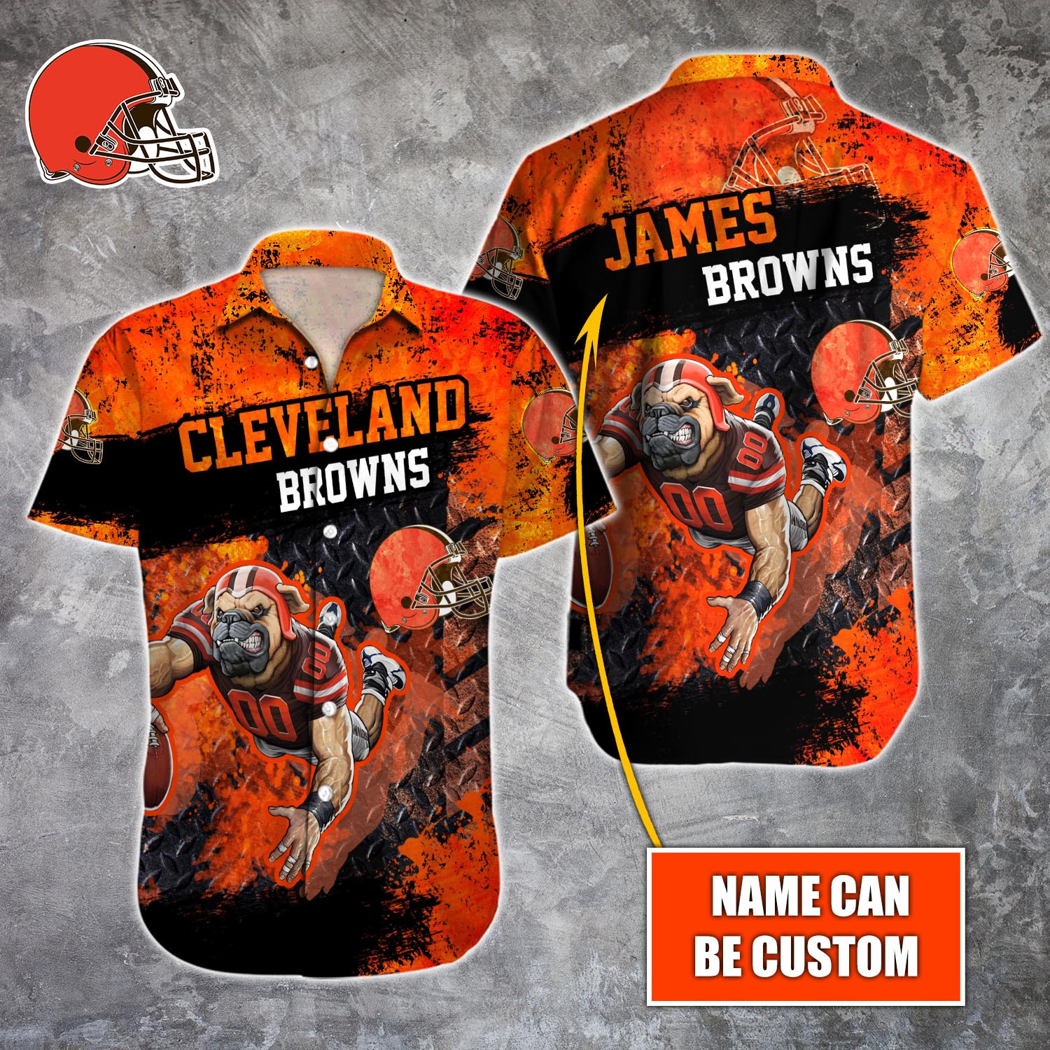 Cleveland Browns Nfl-Hawaiian Shirt Custom T-40720