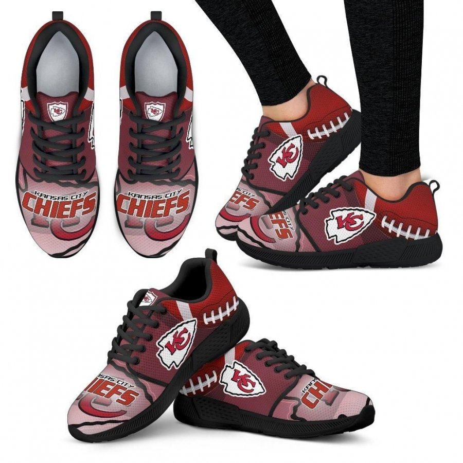 Awesome Kansas City Chiefs Running Sneakers For Football Fan #566