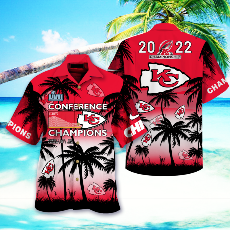 Kansas City Chiefs Afc Champions 2022 Hawaiian Shirt