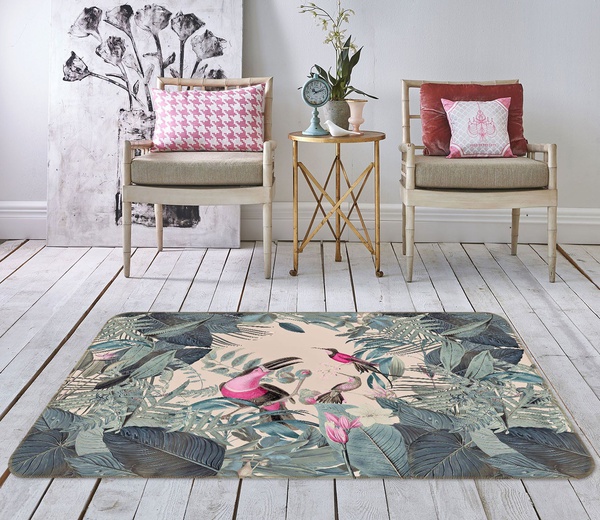 3D Bird Of Prey Garden Area Rug Home Decor