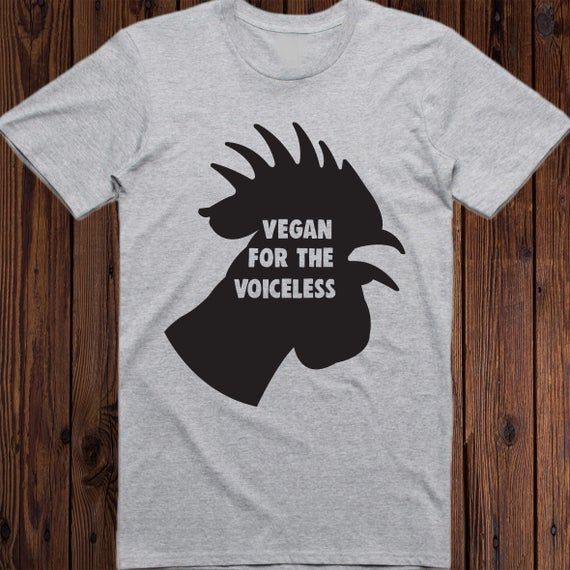 Vegan For The Voiceless Chicken Tshirt Vegan Tshirt Vegan Shirt Plant Based Tshirt Animal Cruelty Healthy Tshirt