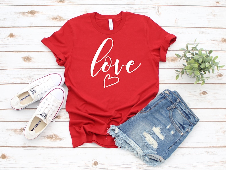 Valentine’s Day love Shirt -Love T-Shirt-Valentines Tees- Women’s Valentine’s Tee – Heart Love Tee –  – Valentine’s Shirts – Womens Shirts