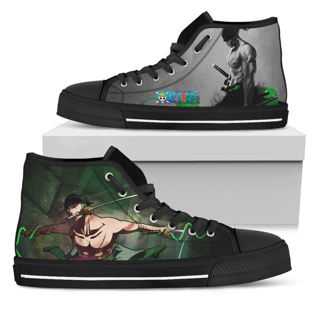 Roronoa Zoro Sneakers One Piece Hi Top Sneakers Gift