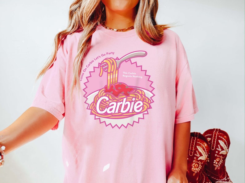 Carbie I Love Carbs Bread Pasta Pizza Funny Meme Tee Ken Shirt Weird Shirts