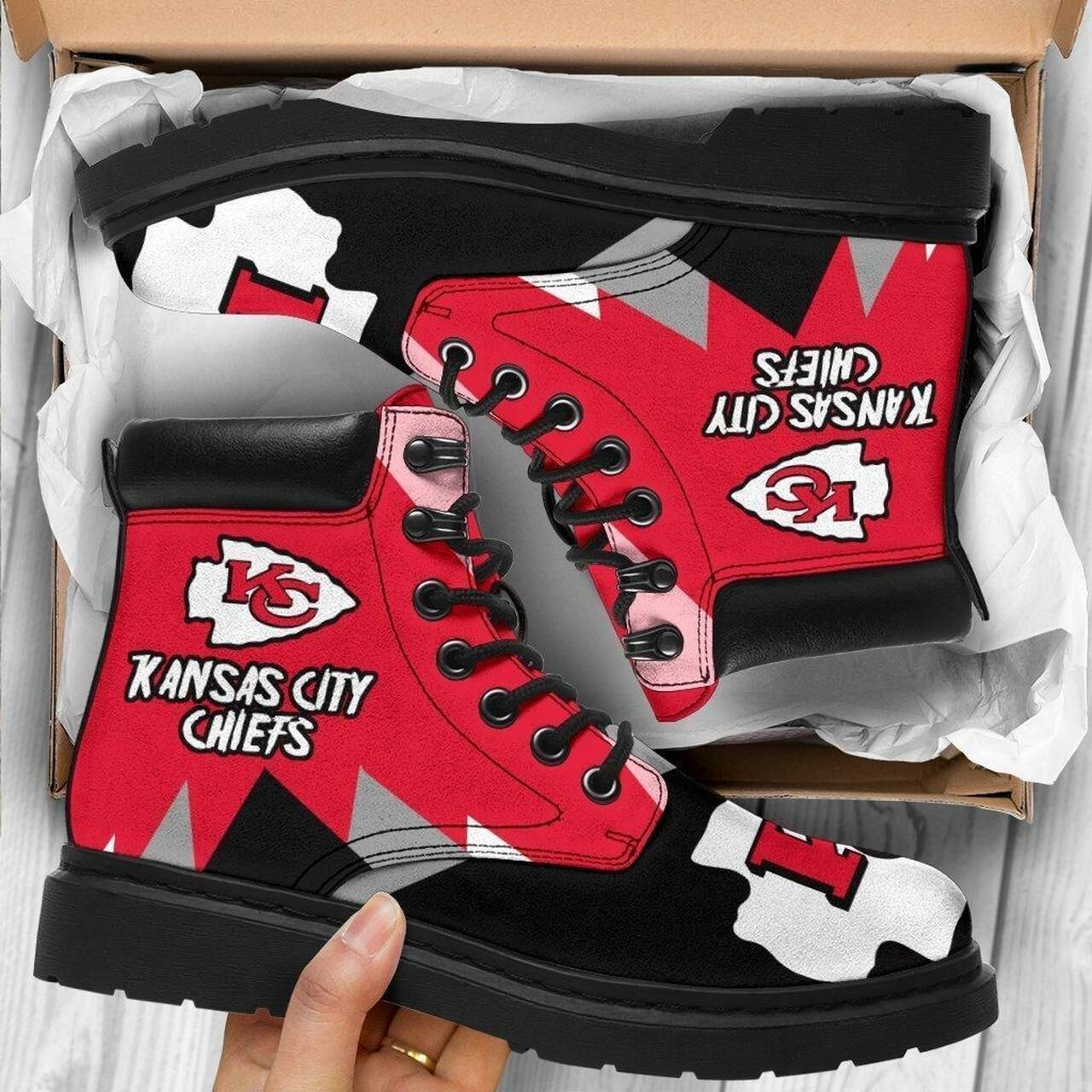 Kansas City Chiefs Leather Boots Fashion Women Boots Shoes Shoes Special Gift For Football Fan Tt12 Shoes4027