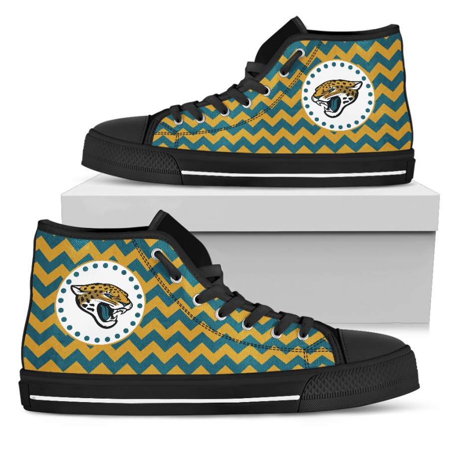 Chevron Broncos Jacksonville Jaguars High Top Shoes