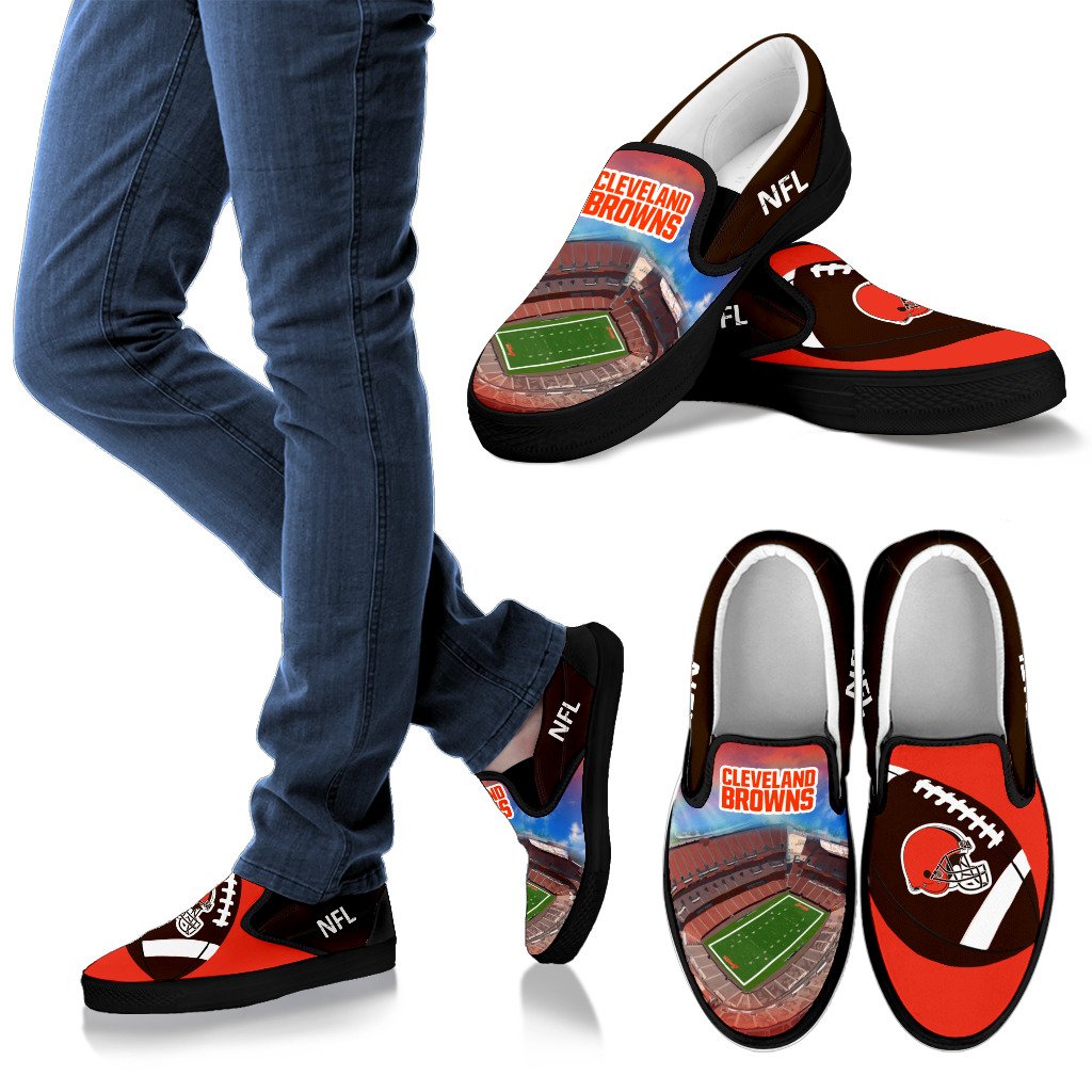 Proud Of Stadium Cleveland Browns Slip-On Shoes