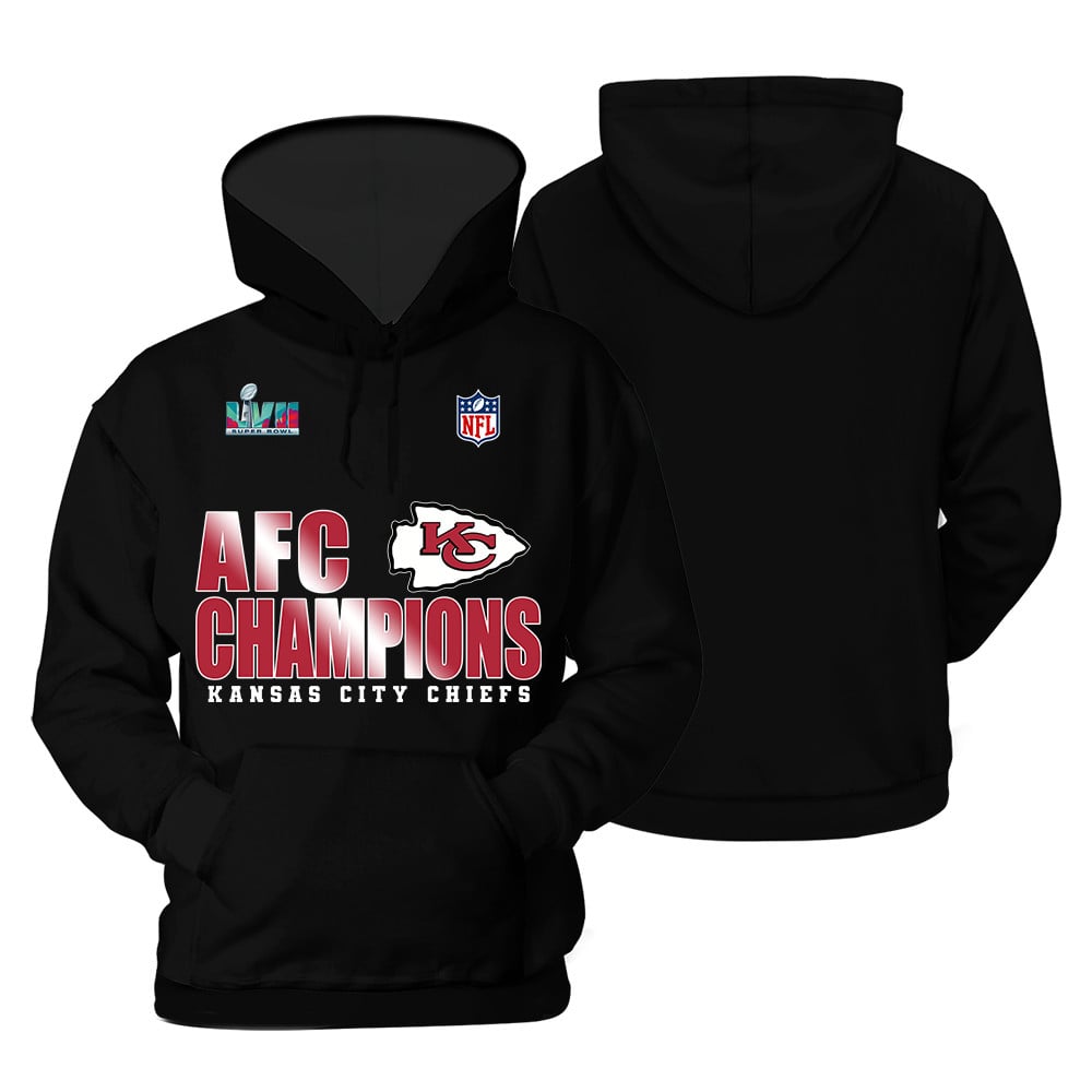 Kansas City Chiefs Afc Champions Superbowl Print 2D Hoodie