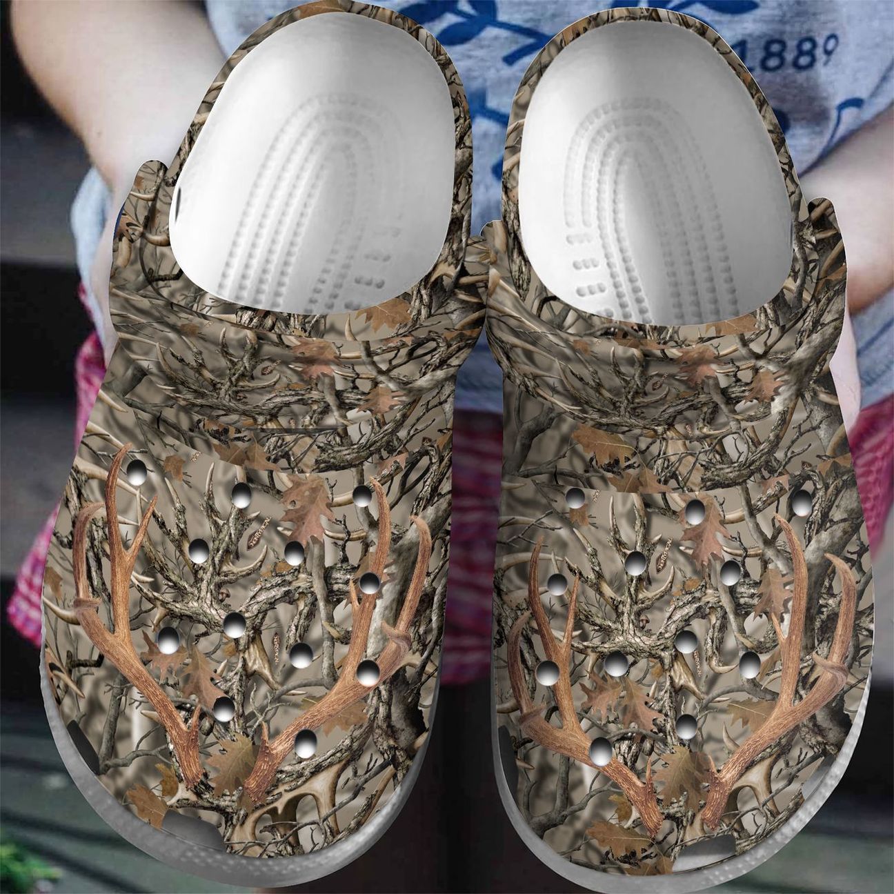 Deerhorn Camo Personalized Clog Cust …