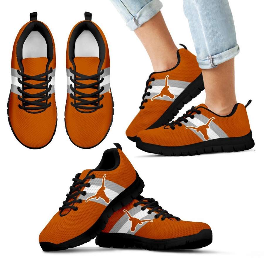 Three Colors Vertical Texas Longhorns Sneakers