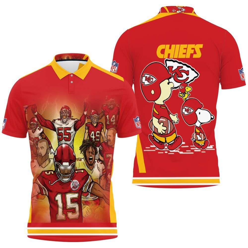 Snoopy Kansas City Chiefs Afc West Division Champions Division Super Bowl 2021 3D Polo Shirt, Jersey