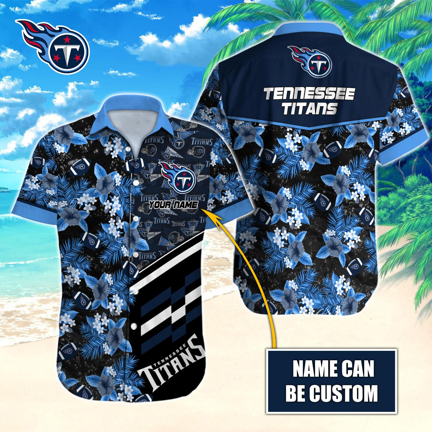 Tennessee Titans Nfl-Hawaiian Shirt Custom T-40150