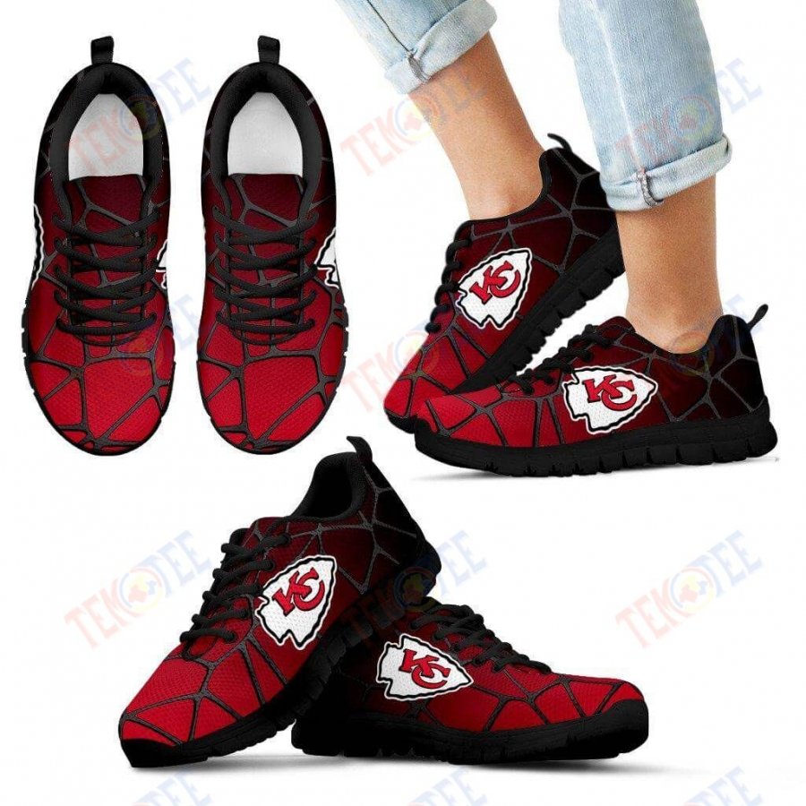 Mens Womens Kansas City Chiefs Sneaker Colors Air Cushion Gradient Sneaker Running Shoes For Men Women TDT449