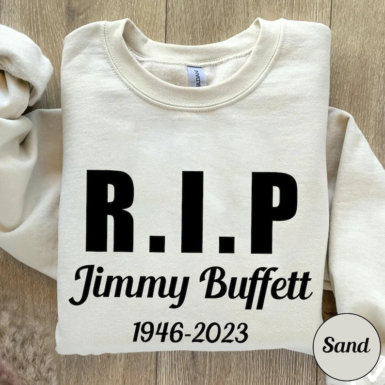 Rip Jimmy Buffett Shirt With Quote, Jimmy Buffett Fan Gift, Parrothead Island Tshirt, Trop Rock Beach Tee Shirt, Beach Lover Fins Up Sweatshirt