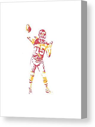 Patrick Mahomes Kansas City Chiefs Apparel T Shirt Pixel Art 2 Joe Hamilton Canvas Print