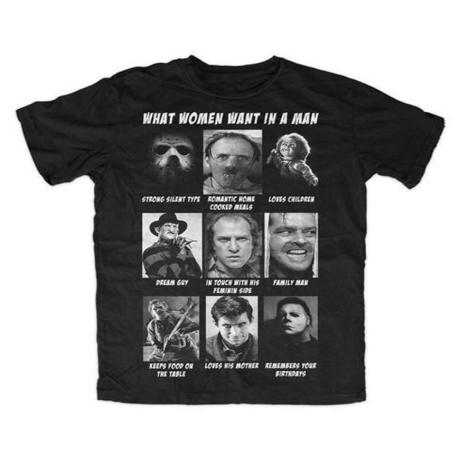 What Women Want Men’s Fashion Movie,jason,freddy,horror,fun,kult,tv,chucky T-Shirt