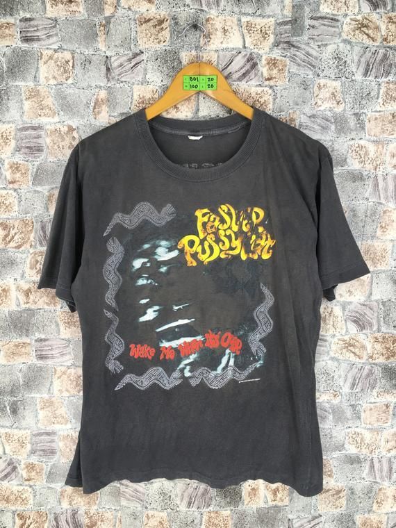 Faster Pussycat Band Vintage 90S Pussycat Punk Rock American Glam Metal Concert Music Tour 89 90 Wake Me When It S Over Black Shirt