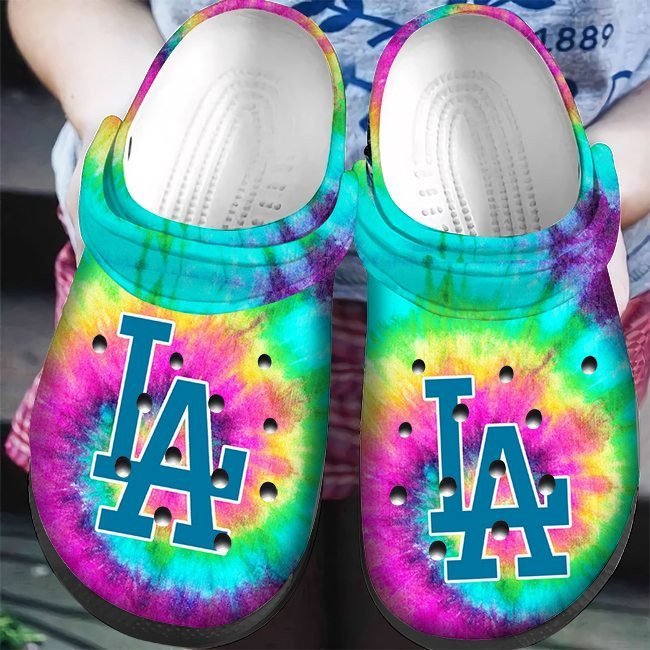 Los Angeles Dodgers Colorful Crocs Crocband Clog Comfortable Water Shoes