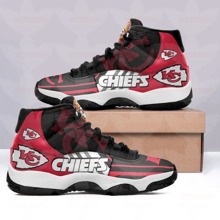 Kansas City Chiefs Air Jordan 11 Sneakers – High Top Basketball Shoes For Fan