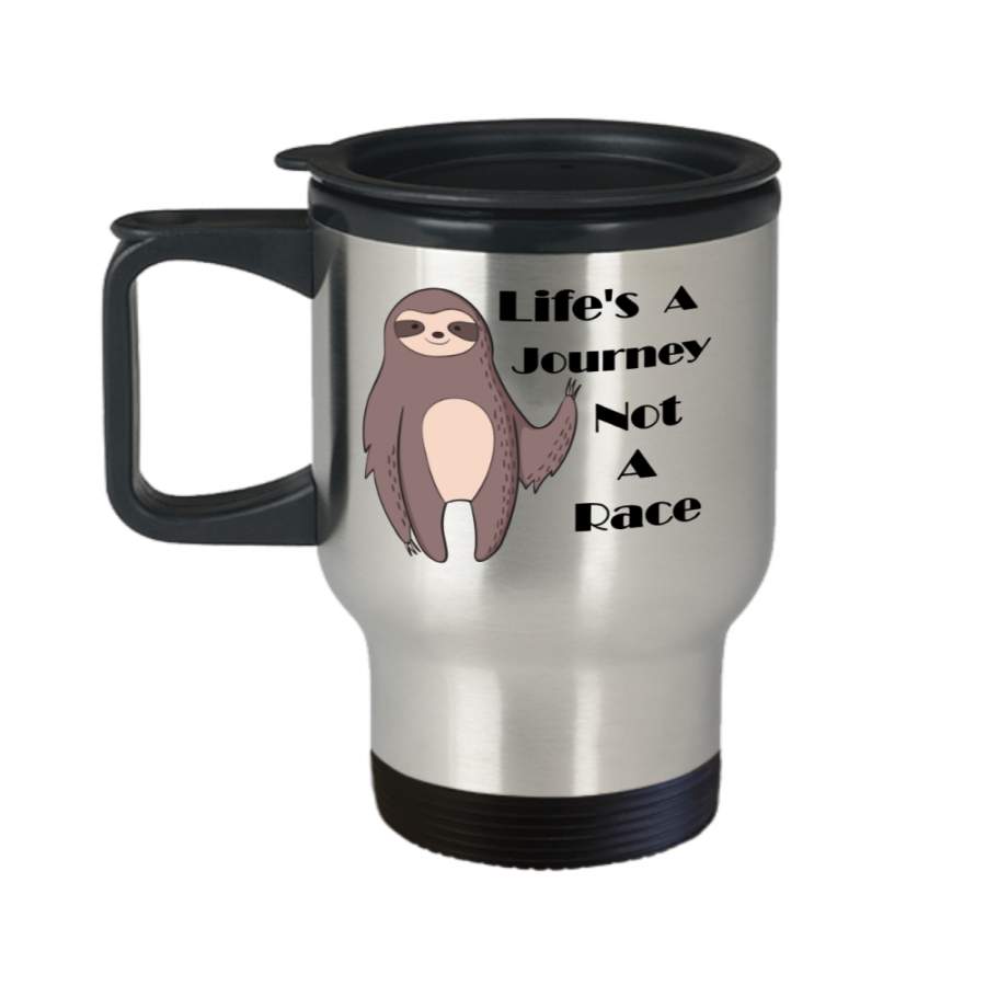 Sloth Travel coffee mug funny cute animal tea cup gift novelty Life’s A Journey