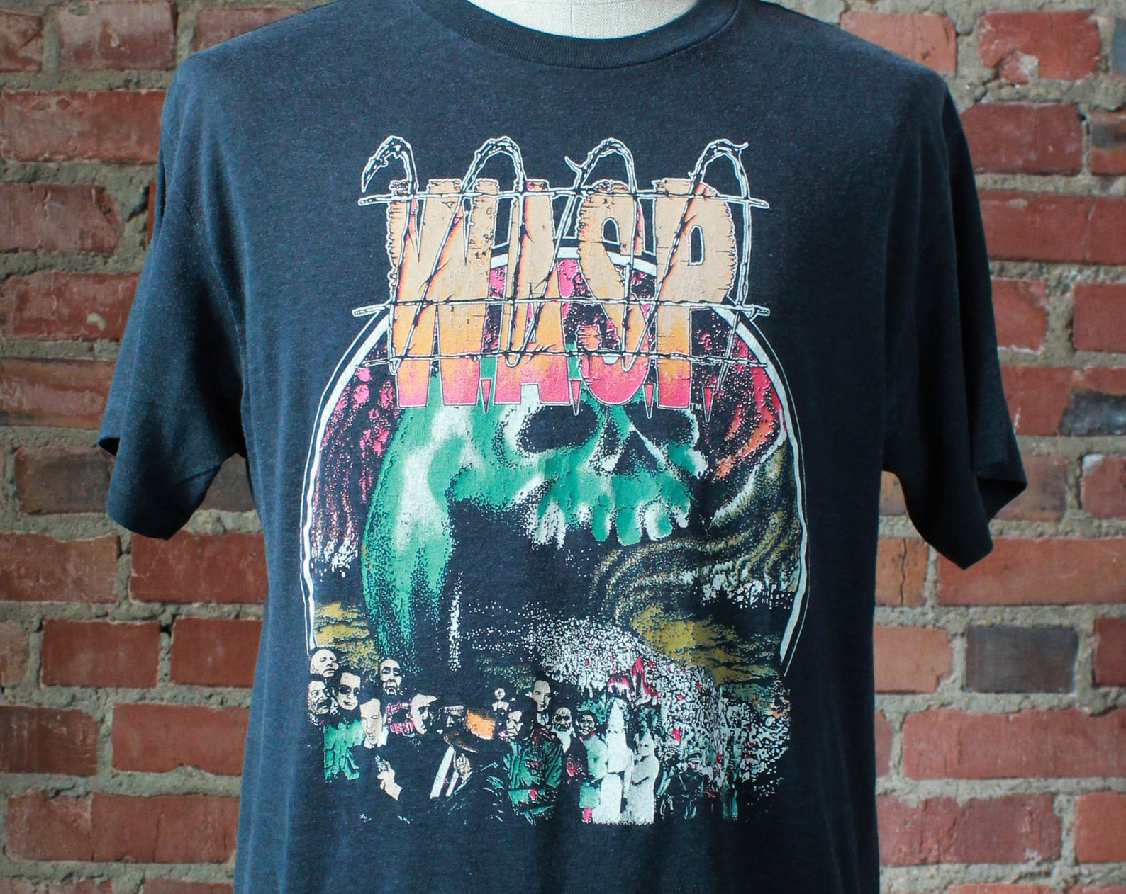 Vintage 1989 Wasp Concert T Shirt The Headless Children Tour Black Unisex