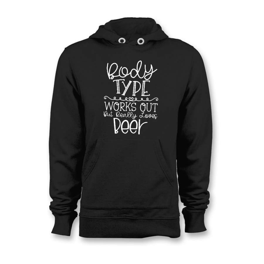 Works Out But Really Loves Beer Unisex Hoodie