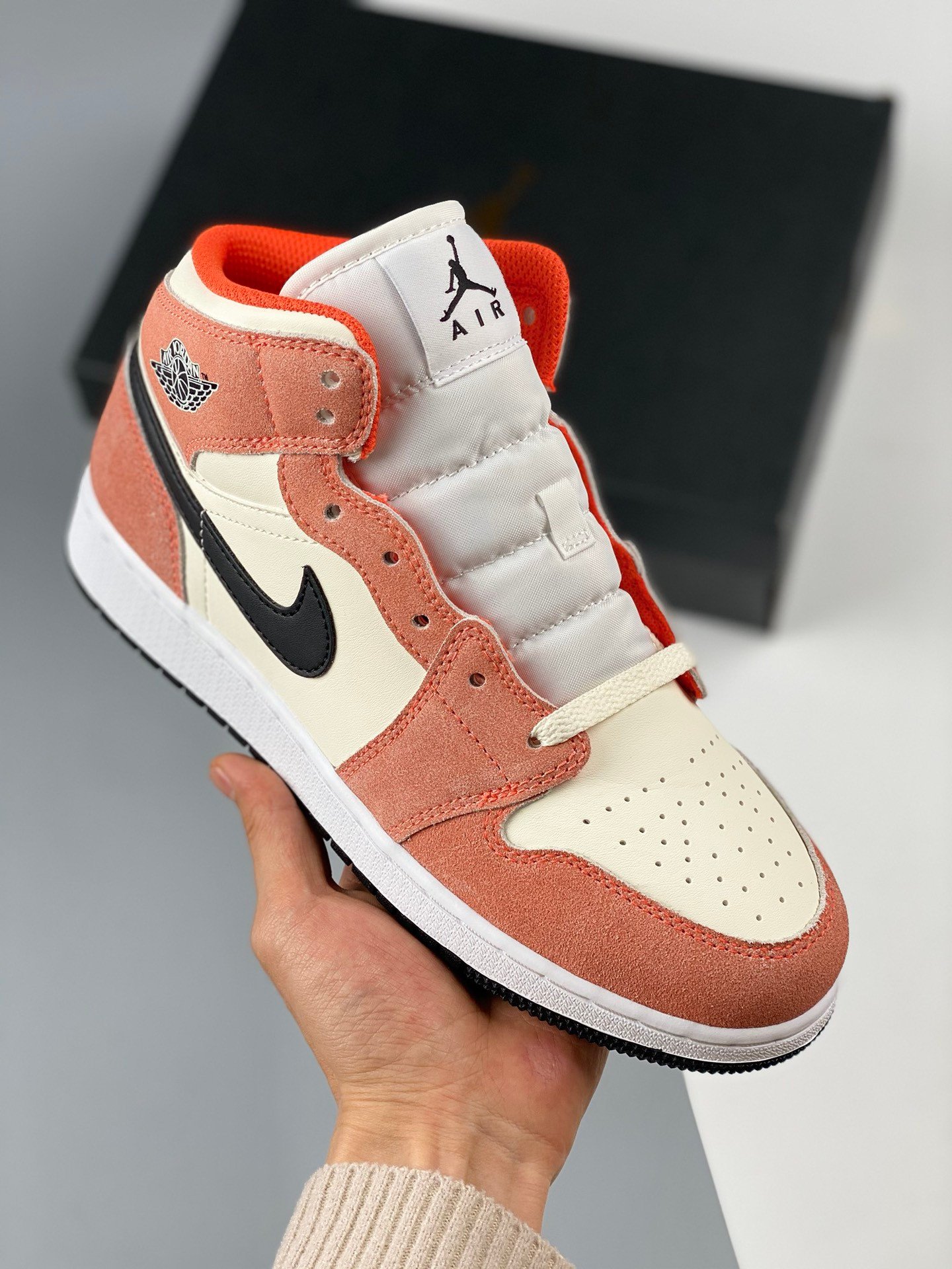 JD 1 Mid Orange Suede Team OrangeBlack-White-Iron Grey DV1336-800 5341726