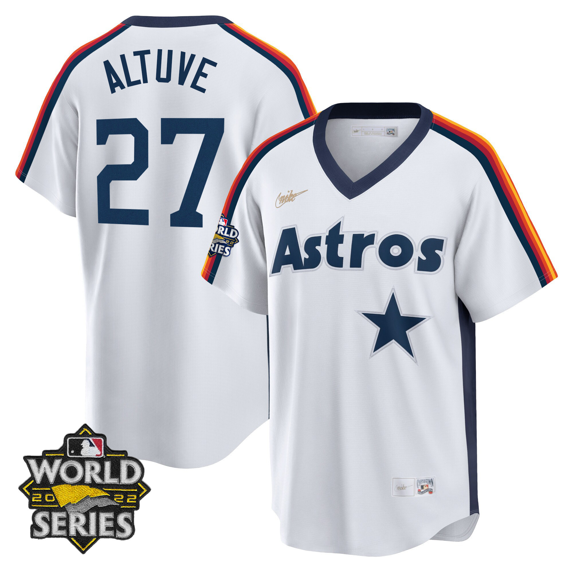 Houston Astros Home Cooperstown 2022 World Series Player Jersey – All ...