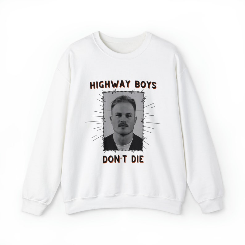 Zach Bryan Mugshot Graphic Pullover Sweatshirt , Black And White , Burn Burn Burn , Highway Boys Don’T Die Shirt , Country Shirt , Arrest