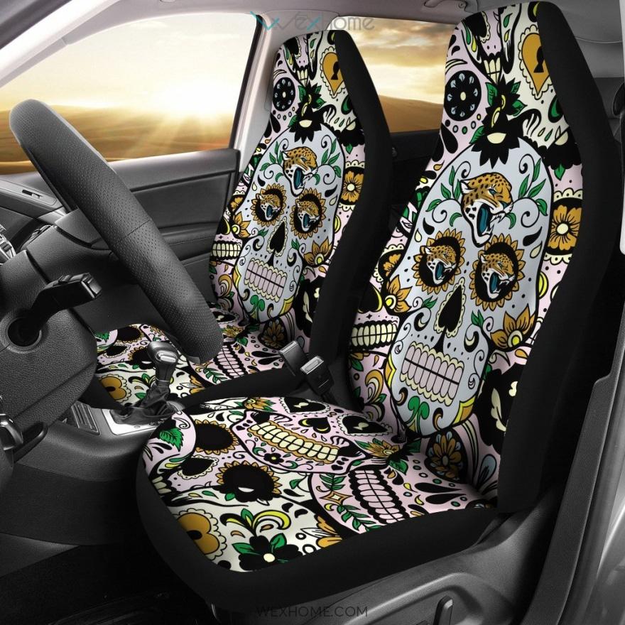 Party Skull Jacksonville Jaguars Car Seat Covers Unique Car Gift 2021