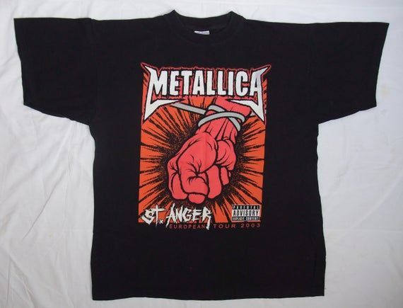 Shirt Metallica St Anger Tour 2003 Pushead Shirt Black Slayer Megadeth Anthrax Iron Maiden Motorhead Judas Priest Misfits Ramones Shirt