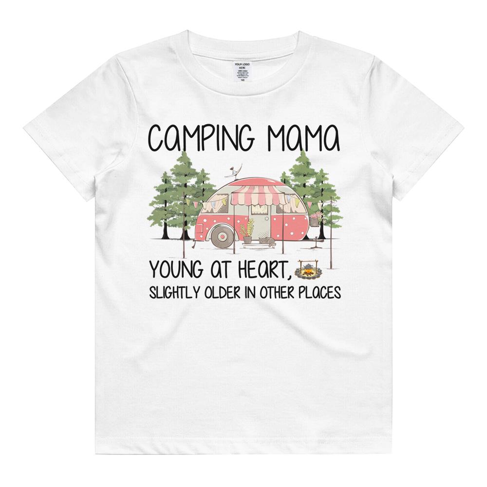 Camping Mama Matching Camp Family Camper Cool Vintage Kids T Shirt