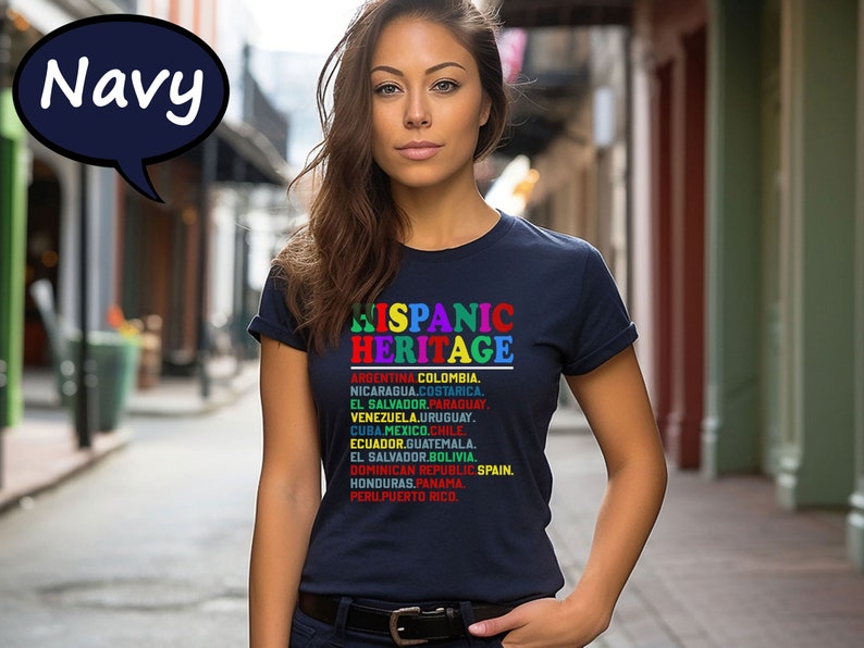 Hispanic Heritage Shirt, Hispanic Heritage Month T-Shirt, Hispanic Heritage Country T-Shirt, Latin America Shirt, Latina Power Shirt