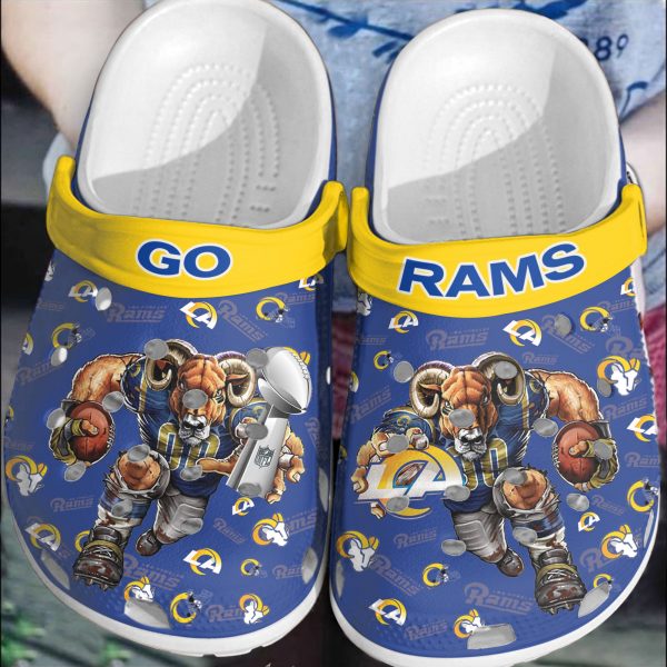 Personalized Los Angeles Rams Super Bowl Lvi Champions 3D Printed Unisex Crocss For Fans – Av-Nq307 – Tp