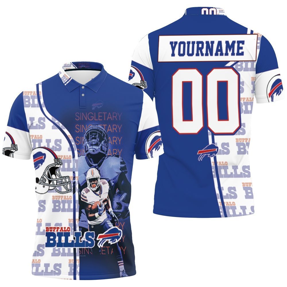 Buffalo Bills 26 Devin Singletary Afc East 2020 Personalized Polo Shirt All-Over Print