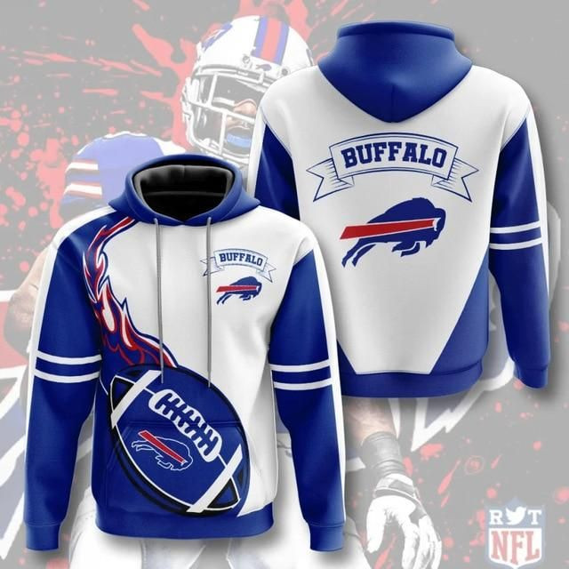 Buffalo Bills Flame Ball 63 Unisex 3D Hoodie Gift For Fans