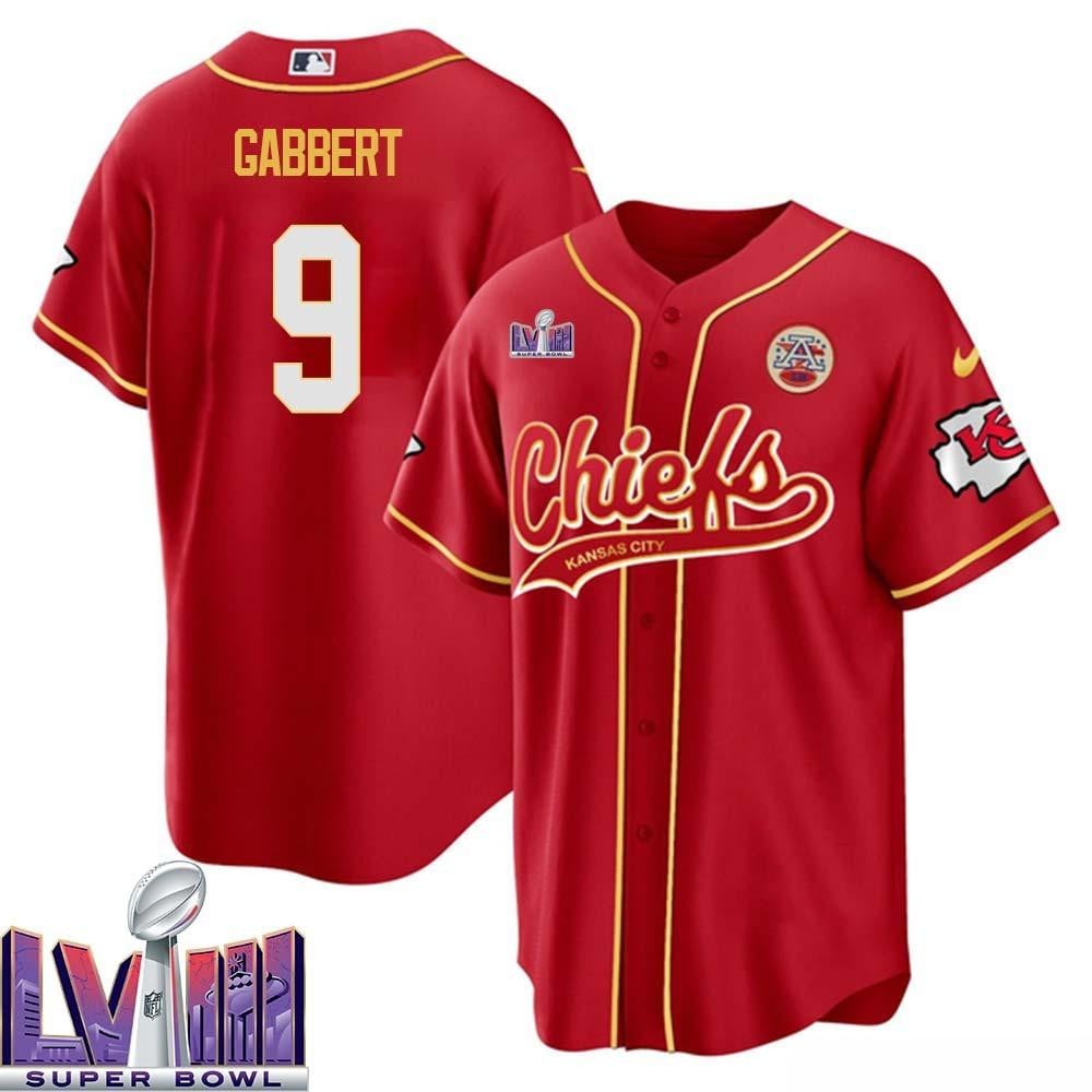 Blaine Gabbert 9 Kansas City Chiefs Super Bowl Lviii Baseball Men Jersey – Red