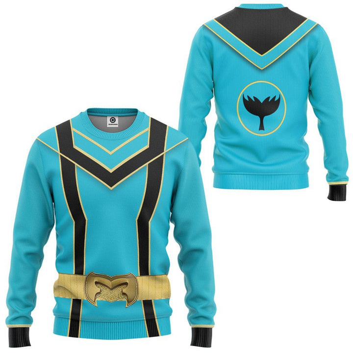 Blue Power Rangers Mystic Force Costume Ugly Christmas Sweater – All Over Print 3D Sweater